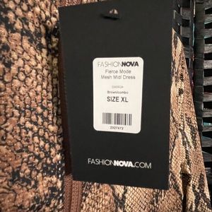 Fashion Nova Mesh MIDI Dress